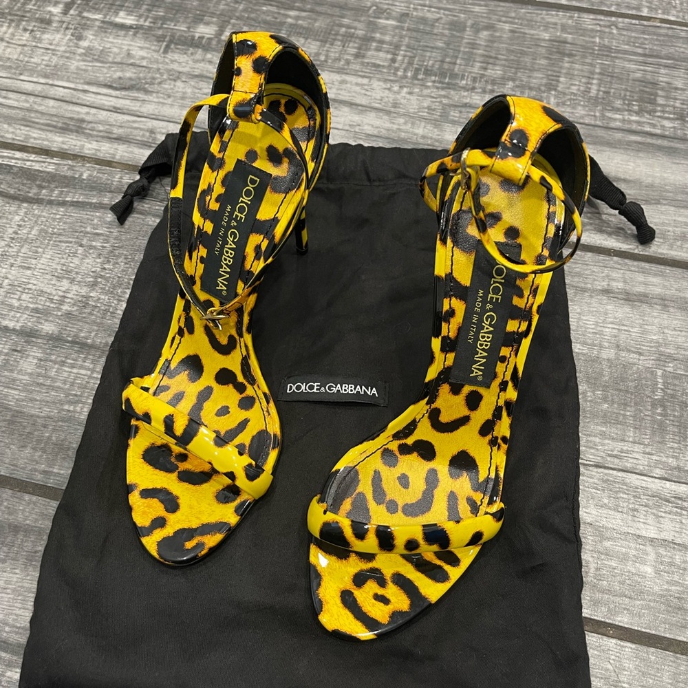 Dolce & Gabbana Heels sandal Size 37.5 leopard-print open toe